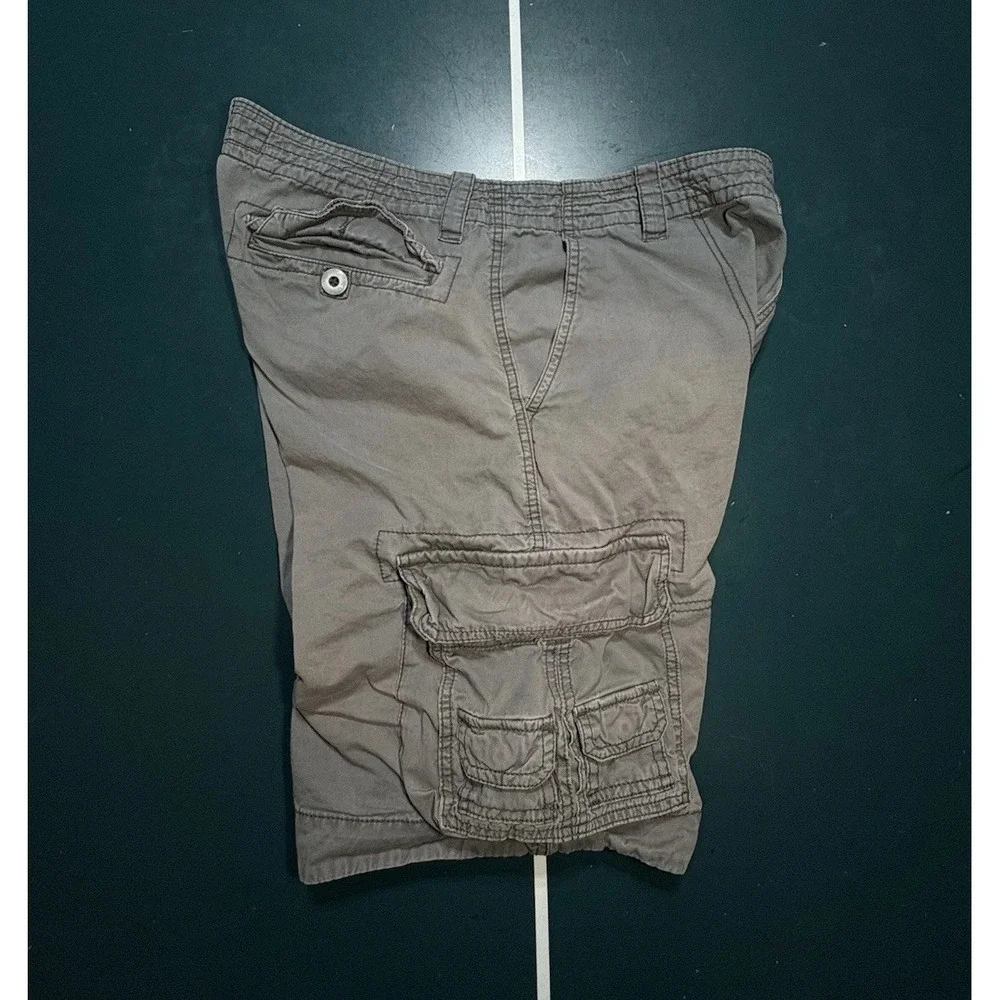 Vintage Aeropostale Cargo Shorts Men's 36 Sun Faded Gray‎ Y2K Baggy Skater